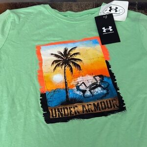 Under Armour Green Kids Short Sleeve Tee
